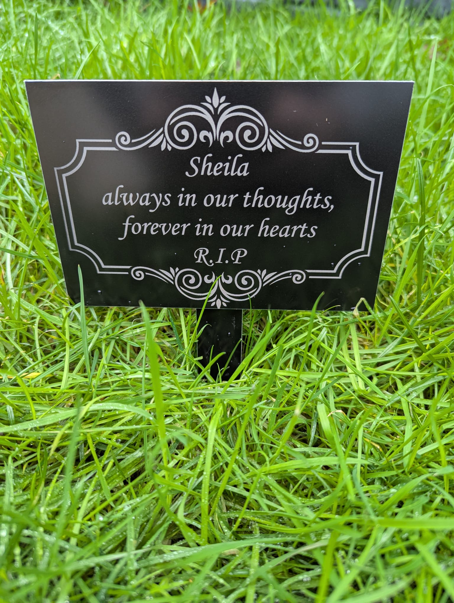 Engraved Memorial Garden Plaque Grave Marker Ornament churchyard 6" X 4" (image for) Engraved Memorial Garden Plaque Grave Marker Ornament churchyard 6" X 4"
