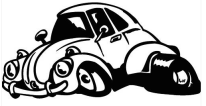 Beetle Cartoon Sticker No2 (image for) Beetle Cartoon Sticker No2